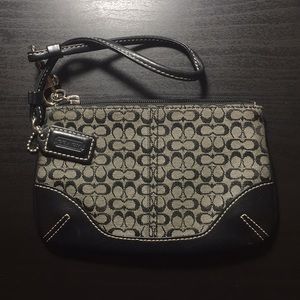 Black coach wristlet